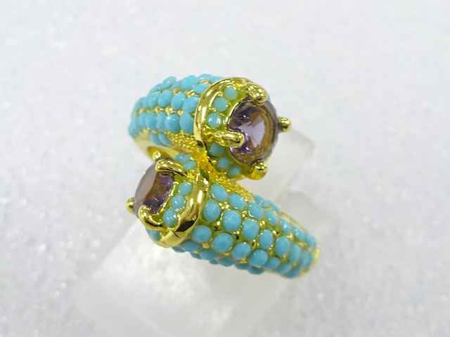 COLORED STONE FASHION RING / JP SIZE 9